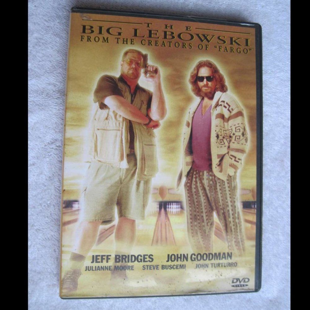 The Big Lebowski Jeff Bridges John Goodman The Dude Rug DVD Movie Bundle for $3